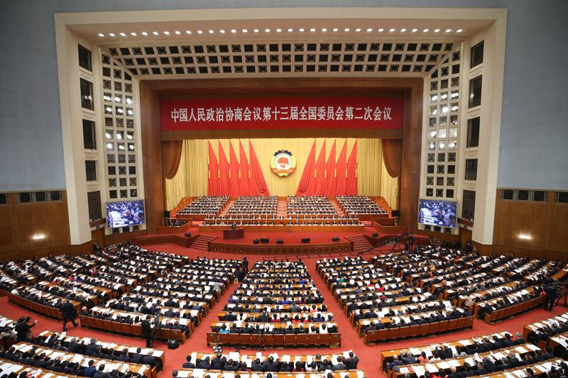 3月3日，中国人民政治协商会议第十三届全国委员会第二次会议在北京人民大会堂开幕。