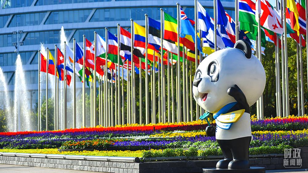 　　△2021年第4届进博会，共有58个国家和3个国际组织参加国家展。（图/视觉中国）